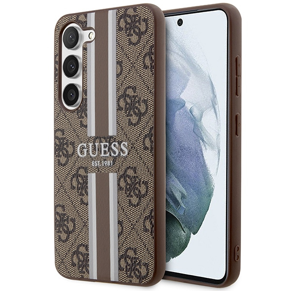 Case Guess GUHCS23SP4RPSW S23 S911 brown/brown hardcase 4G Printed Stripe Case