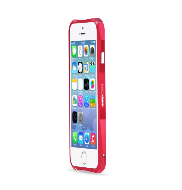 Pouzdro LJY Hardcore iPhone 6 6S Hliníkový nárazníkový rám červený