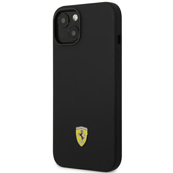 Hülle Ferrari FEHCP14MSIBBK iPhone 14 Plus 6,7" schwarz/schwarz hartcase Silikon Metall-Logo