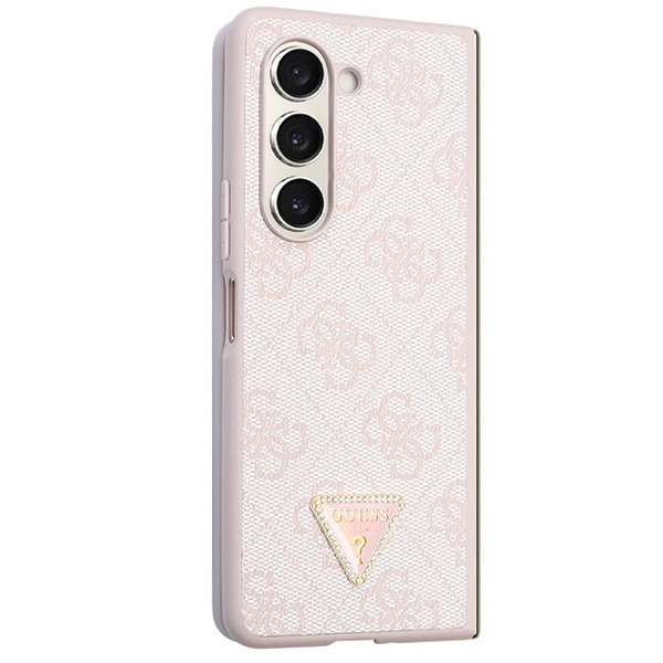 Hülle Guess GUHCZFD5P4TDPP F946 Galaxy Z Fold 5 rosa/rosa hartcase Leder 4G Triangle Strass Case