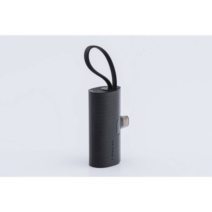 Powerbank Forcell F-Energy Power Plug F5K3 PD 20W 5000 mAh z wbudowanym złączem USB C czarny