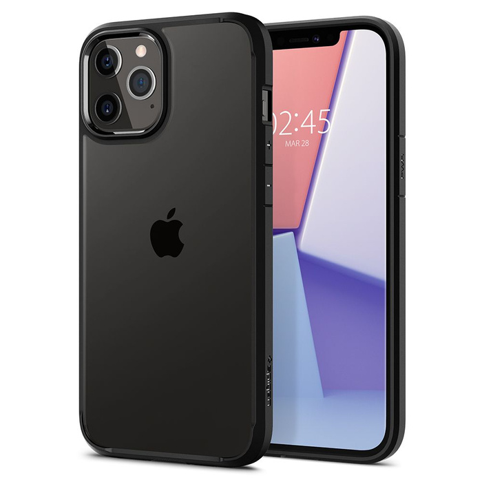 Puzdro SPIGEN Ultra Hybrid iPhone 12 12 Pro Matte Black Black Case