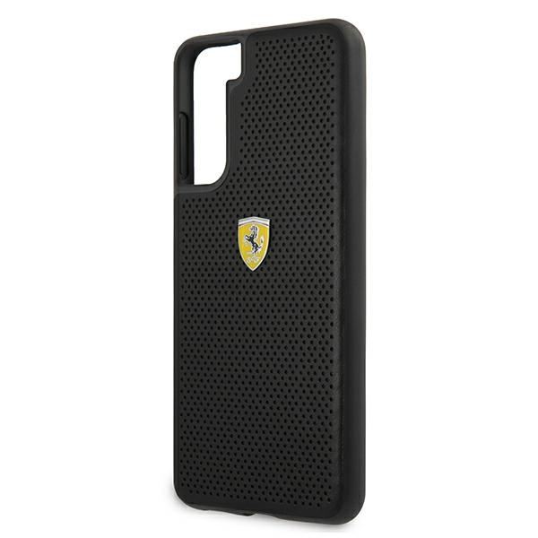 Case FERRARI Samsung Galaxy S21 Plus G996 On Track Perforated FESPEHCS21MBK Black Hardcase