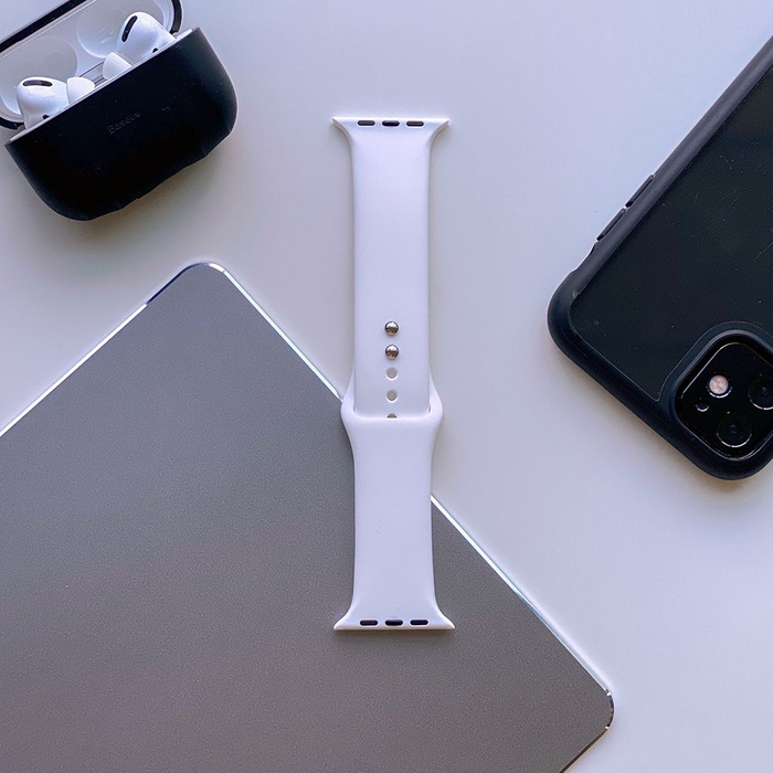 Bracelet TECH-PROTECT Smoothband Apple Montre 1/2/3/4 (42/44 Mm) Blanc