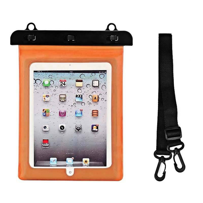 Custodia impermeabile per tablet in PVC - arancione