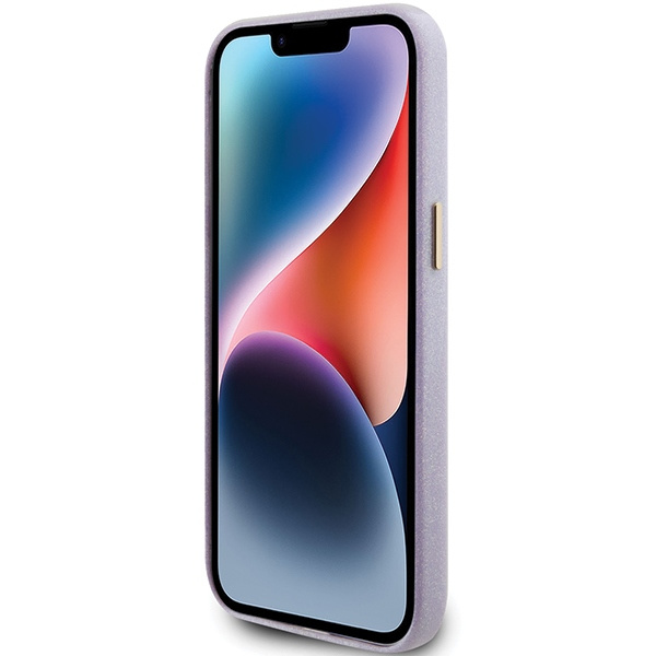 Guess GUHCP15XPGMCSL iPhone 15 Pro Max 6.7" lila/lila durocase Glitter Glossy Script