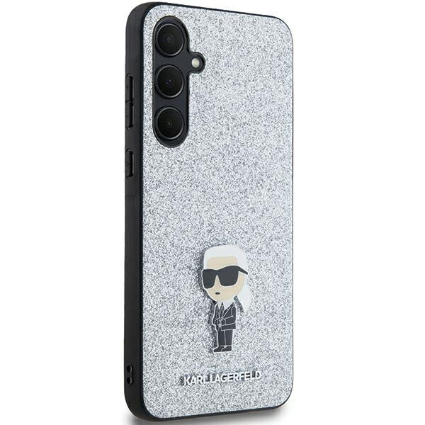 Etui Karl Lagerfeld KLHCSA35GCNPSG A35 A356 srebrny/silver hardcase Fixed Glitter Choupette Logo Metal Pin