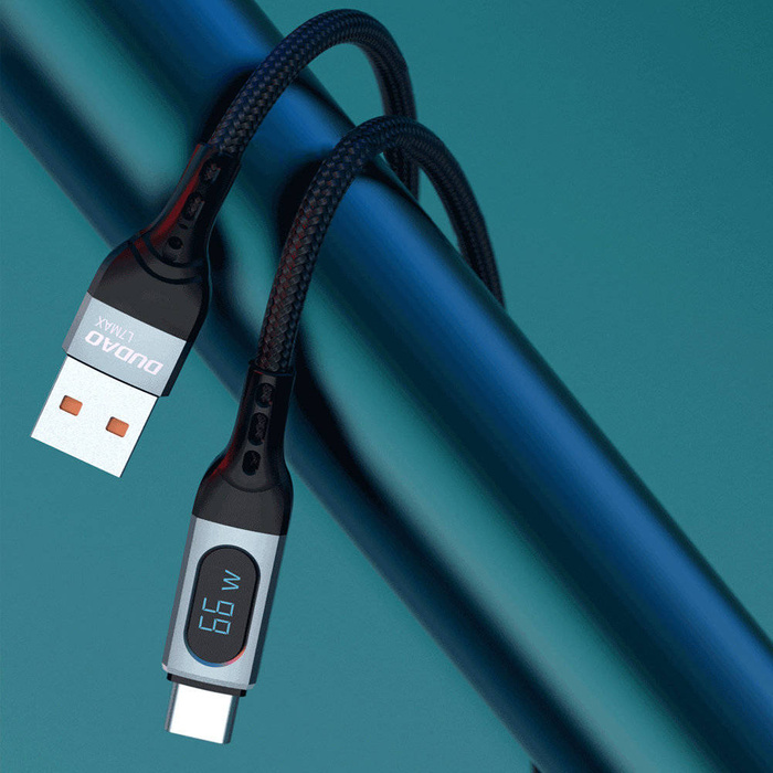 Dudao kabel USB - USB Type C rychlonabíjení PD 66W černá (L7Max)