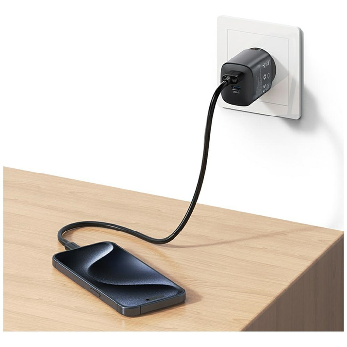 Ładowarka Sieciowa USAMS CC290 T66 45W GaN 1xUSB-A 1xUSB-C Matowa