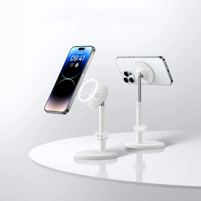 Magnetic Desktop Phone Stand Baseus MagPro (white)