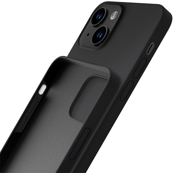 3mk Silicona Case iPhone 13 6,1" negro/negro