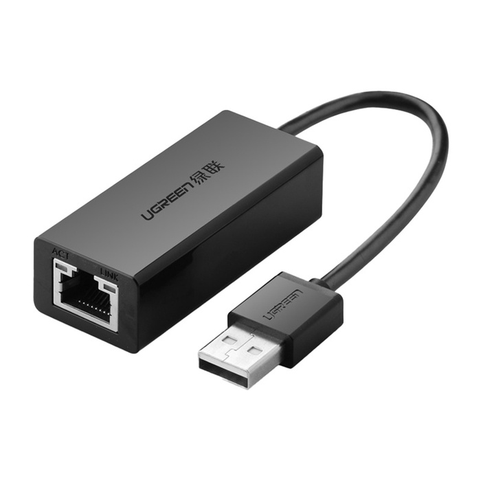 Ethernet-Adapter Ugreen CR110 USB-C auf RJ45 100Mbs (schwarz)