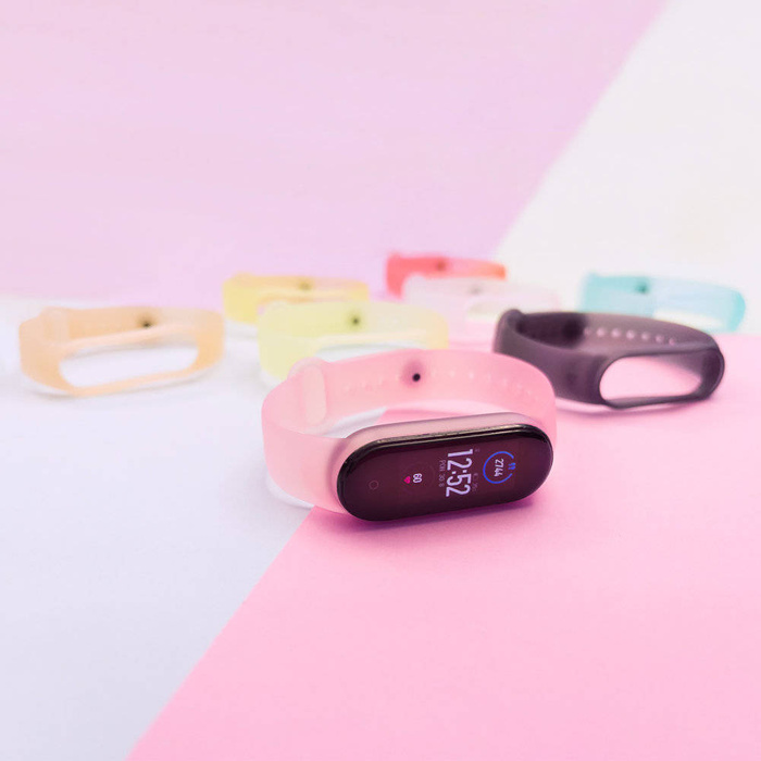 Bande de remplacement en silicone bracelet pour Xiaomi Mi Band 5/6 or