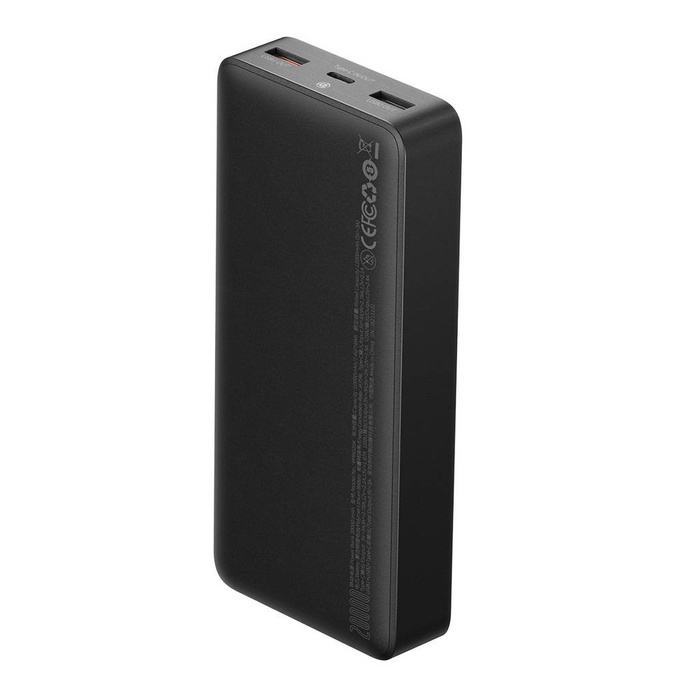 Baseus Bipow Digital Display Fast charge Power bank 20000mAh 25W Black (With Baseus Mini White charging cable Type-C to type-c 60W(20V/3A) 50cm black)