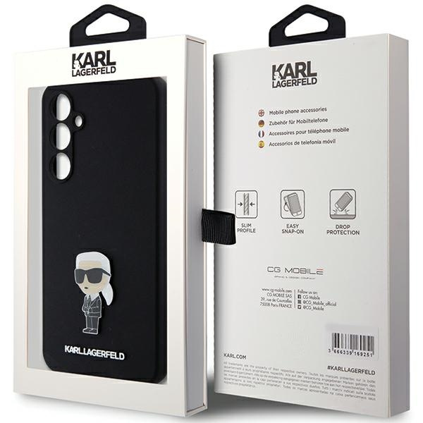 Etui Karl Lagerfeld KLHCS23FEMHKNPK Samsung Galaxy S23 FE S711 czarny/black Silicone Ikonik Metal Pin Case