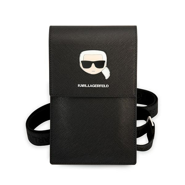 Karl Lagerfeld Handtasche KLWBSAKHPK schwarz/schwarz Metall Karl Head