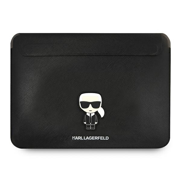 Pochette Karl Lagerfeld KLCS14PISFBK 13/14" noir/noir Saffiano Ikonik Karl