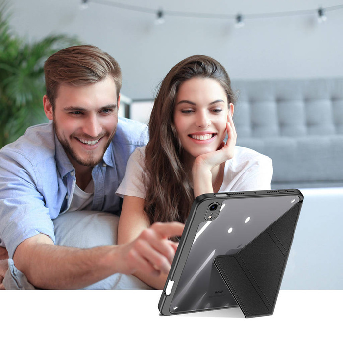 Custodia Dux Ducis Magi per iPad mini 2021 smart cover con supporto e custodia per Apple Pencil nera