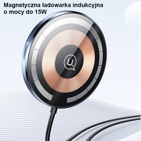 USAMS Držák indukční US-CD164 15W 2v1 Magneetický pro větrací mřížku transparentní CD164DZ02
