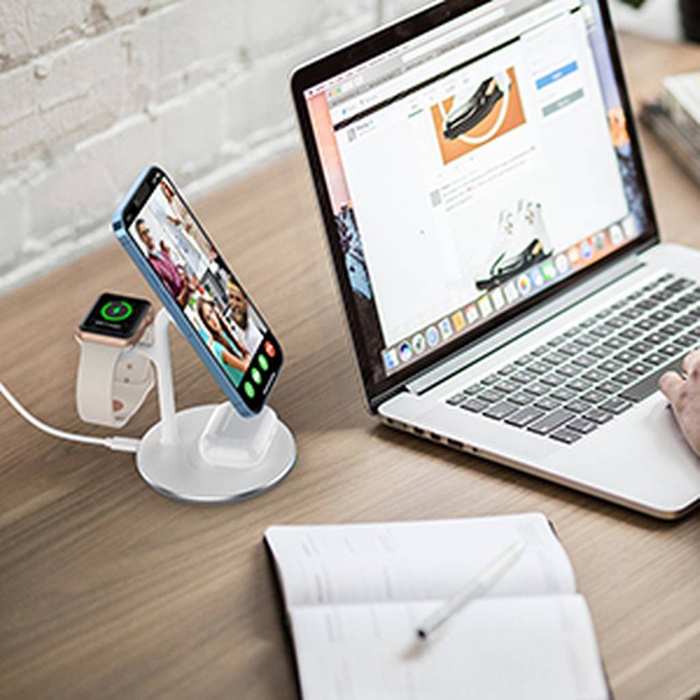 Choetech T585-F indukčná nabíjacia stanica 3 v 1 iPhone 12/13, AirPods Pro, Apple Watch biela