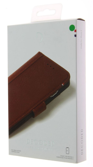 Telefontok DECODED Wallet Apple Iphone X Xs Brown Cinnamon tok Iphone X Xs Brown Cinnamon tok
