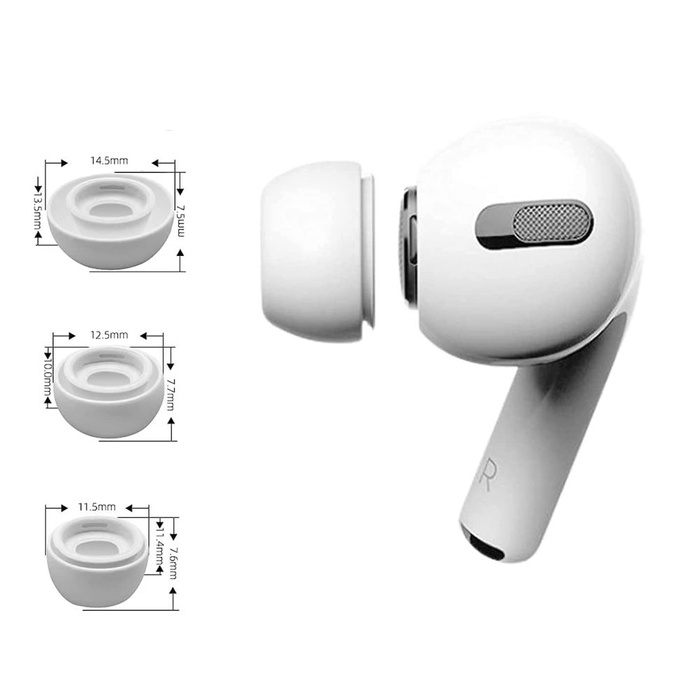 TECH-PROTECT OHRSTÖPSEL 3ER-PACK Apple AIRPODS PRO WEISS