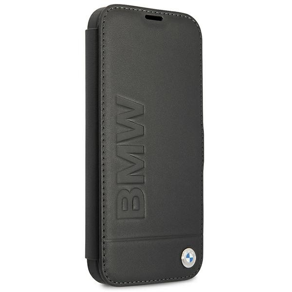 Cover BMW BMFLBKP13SSLLBK iPhone 13 mini 5.4" nero/nero libro Signature