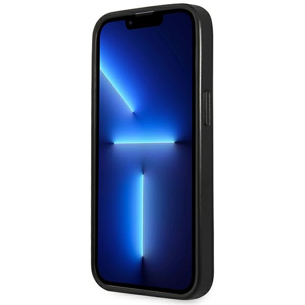 Hülle Guess GUHCP14XPSATLK iPhone 14 Pro Max 6,7" schwarz/schwarz hartcase SaffianoTriangle Logo