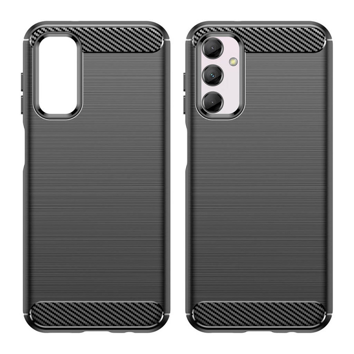 Ohebné pouzdro s karbonovým vzorem pro Samsung Galaxy M14 Carbon Case - černé