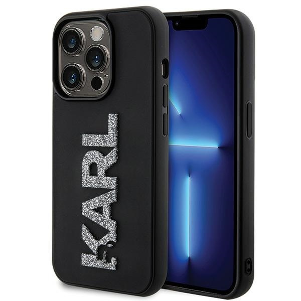 Etui Karl Lagerfeld KLHCP15X3DMBKCK iPhone 15 Pro Max 6.7" czarny/black hardcase 3D Rubber Glitter Logo Case