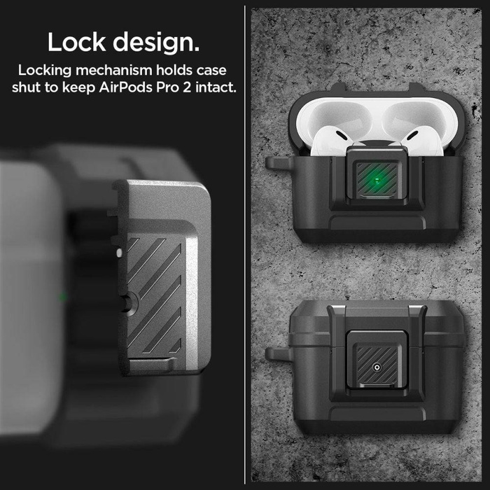Funda Spigen LOCK FIT AIRPODS PRO 1 / 2 MATTE NEGRO
