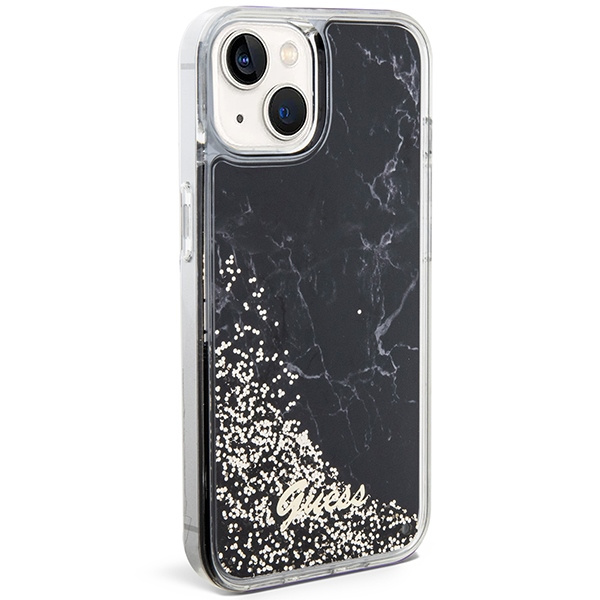 Hülle Guess GUHCP14SLCSGSGK iPhone 14 6,1" schwarz/schwarz hartcase Liquid Glitter Marmor Case