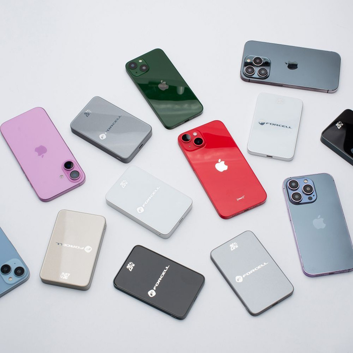 Powerbank zgodny z MagSafe Forcell F-Energy SuperSlim F10K8 QC4.0 PD3.0 15W 10000 mAh biały 0INT