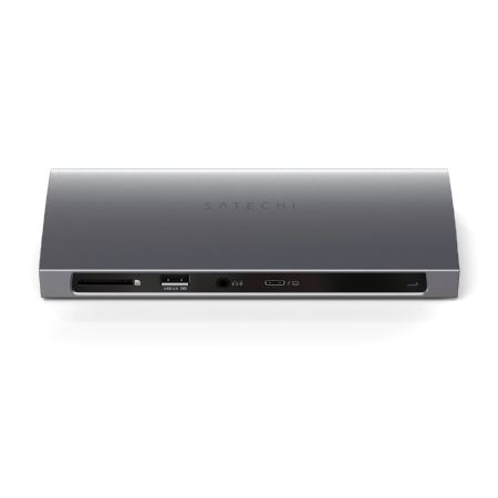 Satechi Thunderbolt 4 Dock - stacja dokująca (1x Thunderbolt 4 host port 96W, 3x Thunderbolt 4 15W, Gigabit ethernet, 3x USB-A 10Gbps, USB-A do ładowania, czytnik kart UHS-II SD, 3,5mm jack) (space gray)