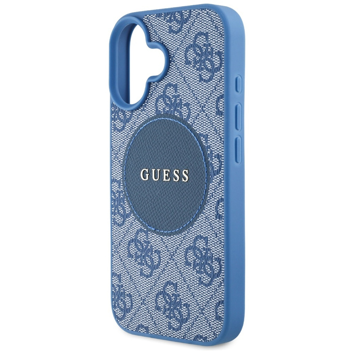 Etui Guess 4G Circle Classic Logo        MagSafe do iPhone 16 niebieski
