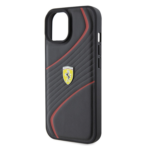 Coque Ferrari FEHCP15SPTWK iPhone 15 6.1" noir/noircase Twist Metal Logo Case