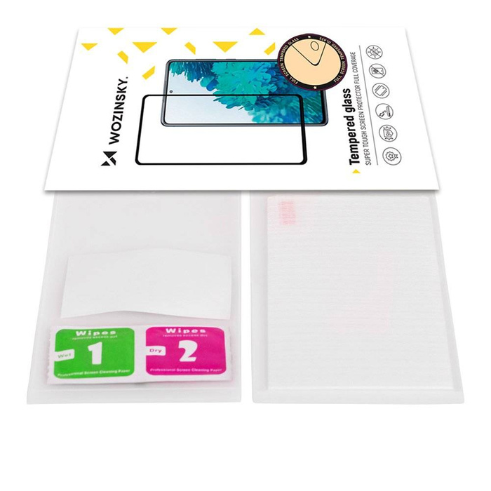 Wozinsky Super Durable Full Glue Tempered Glass Vollbild mit Rahmenhülle freundlich Oppo Reno6 4G Schwarz