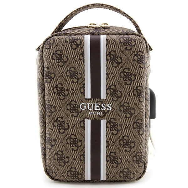 Borsa Guess GUHBP4RPSW Organizer marrone/marrone con strisce stampate 4G