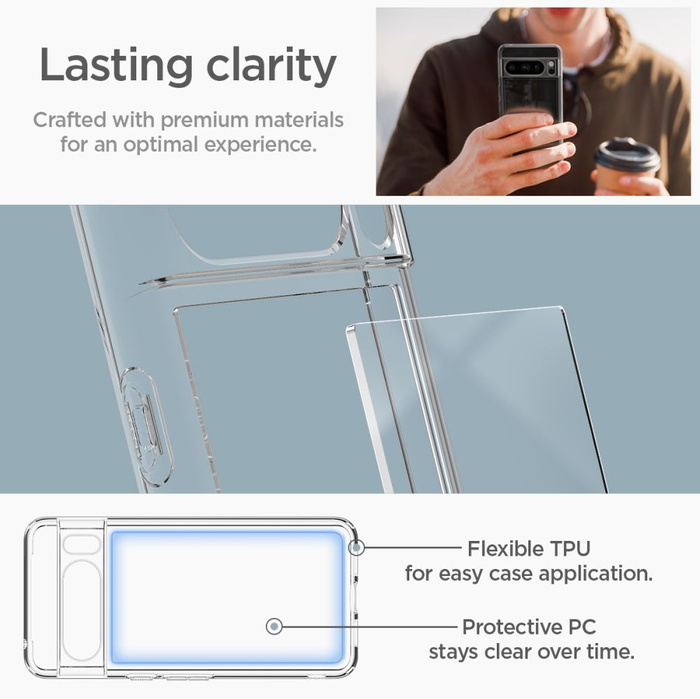 Funda Spigen Ultra Hybrid Google Pixel 8 Pro Cristal Clear Case