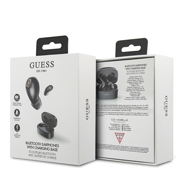  Wireless GUESS Bluetooth TWS 4G Docking Station GUTWSJL4GBK Negro