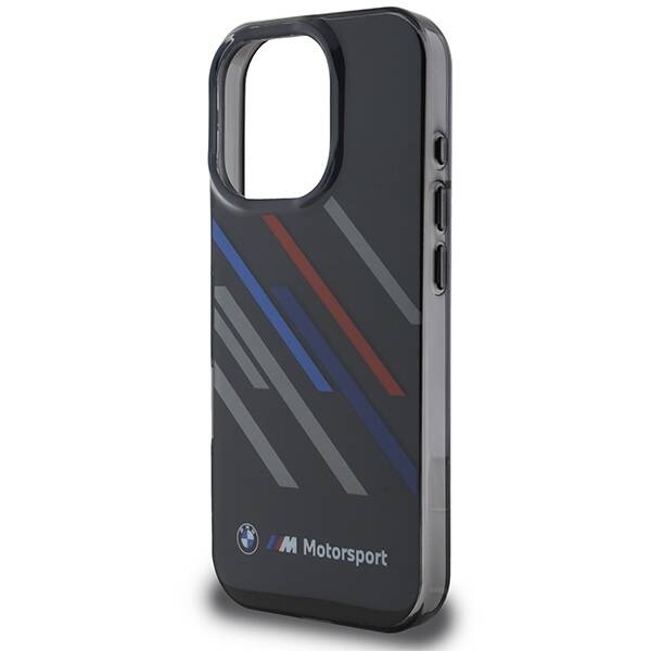 Funda BMW iPhone 16 Pro Max 6.9" negro/negro durocase Motosport IML Random Stripes