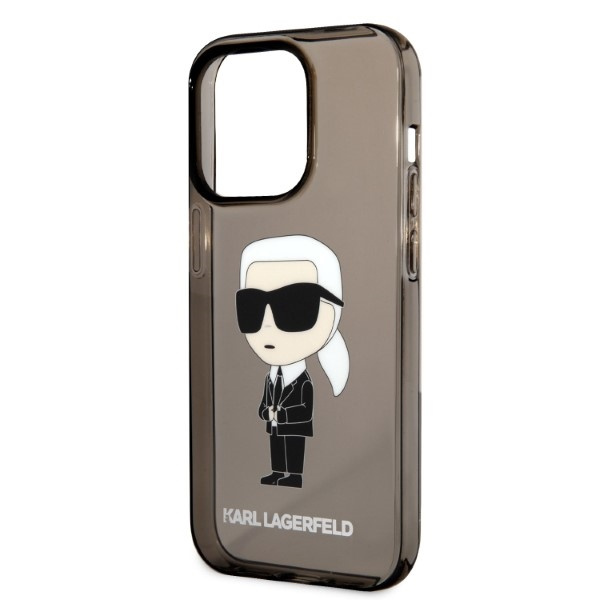 Cover Karl Lagerfeld iPhone 14 Pro 6.1" nero/nero durocase Ikonik Karl Lagerfeld