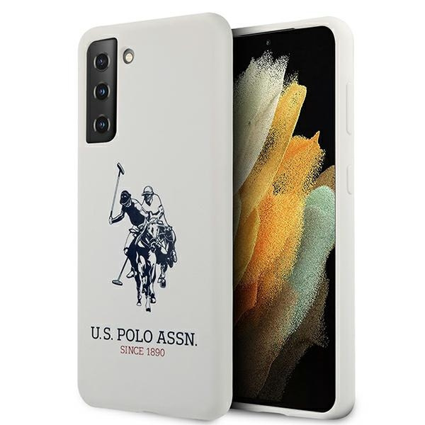 Case US POLO Samsung Galaxy S21 Silicone Logo USHCS21SSLHRWH White Case