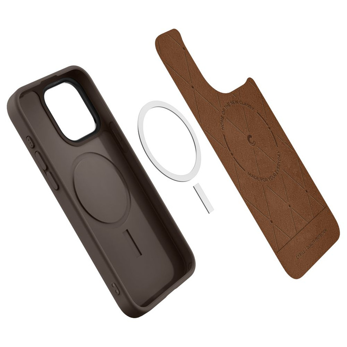 Obal Spigen Cyrill Kajuk Mag MagSafe iPhone 15 Pro Max Sedlo Brown Case