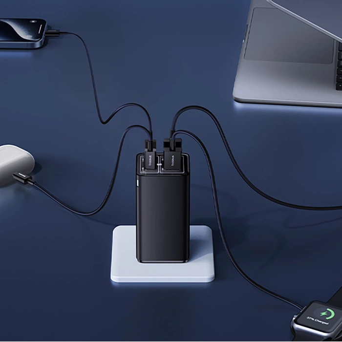 Baseus GaN6 Pro Charger 100W 2 x USB-C 2 x USB-A with Black USB-C Cable 100W 1m - Black