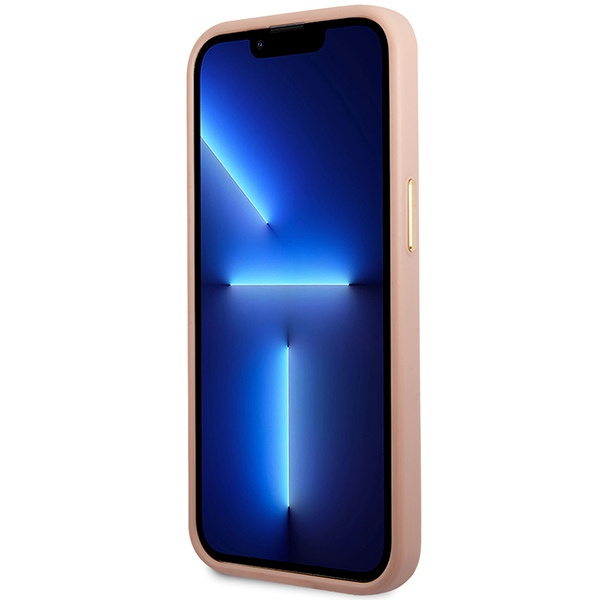 Guess GUHMP14SSAPSTP iPhone 14 6.1" rosa/rosa durocase Placa con logotipo Peony MagSafe