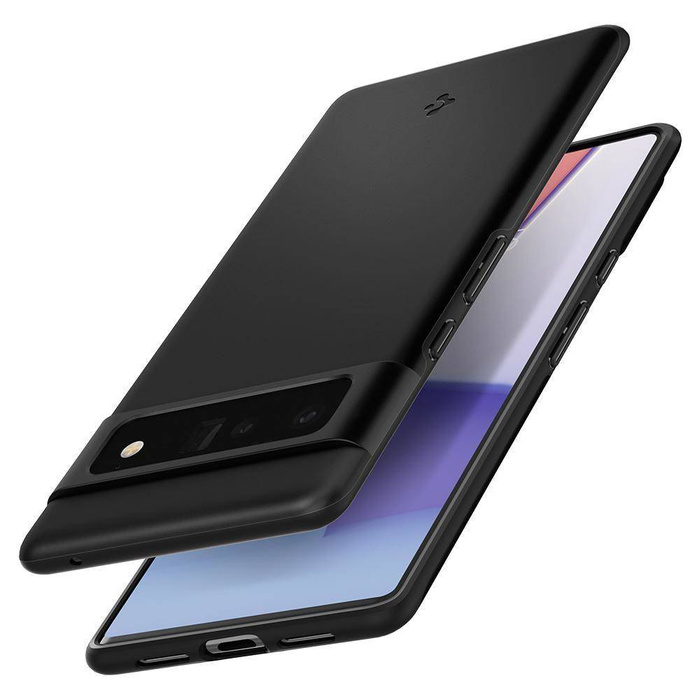 Černé tenké Case Pouzdro SPIGEN Pixel 6 Pro Thin Fit