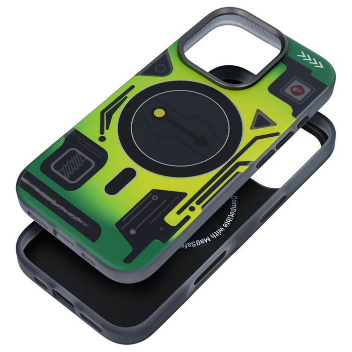 Etui na iPhone 16 PRO MAX Forcell F-Protect Levels Dual Layer 4D technology zgodny z MagSafe Military Drop-Test cyber green