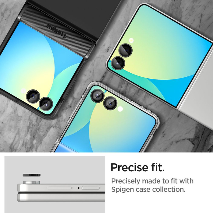 SPIGEN OPTIK PRO HD GLAS.TR "EZ FIT" CAMERA PROTECTOR 2-PACK GALAXY Z FLIP 7 BLACK