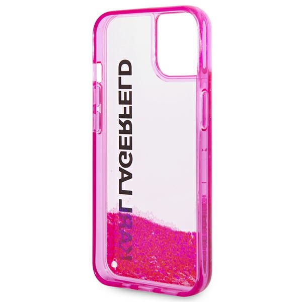 Case Karl Lagerfeld iPhone 14 Plus 6.7" pink/pink hardcase Liquid Glitter Elong